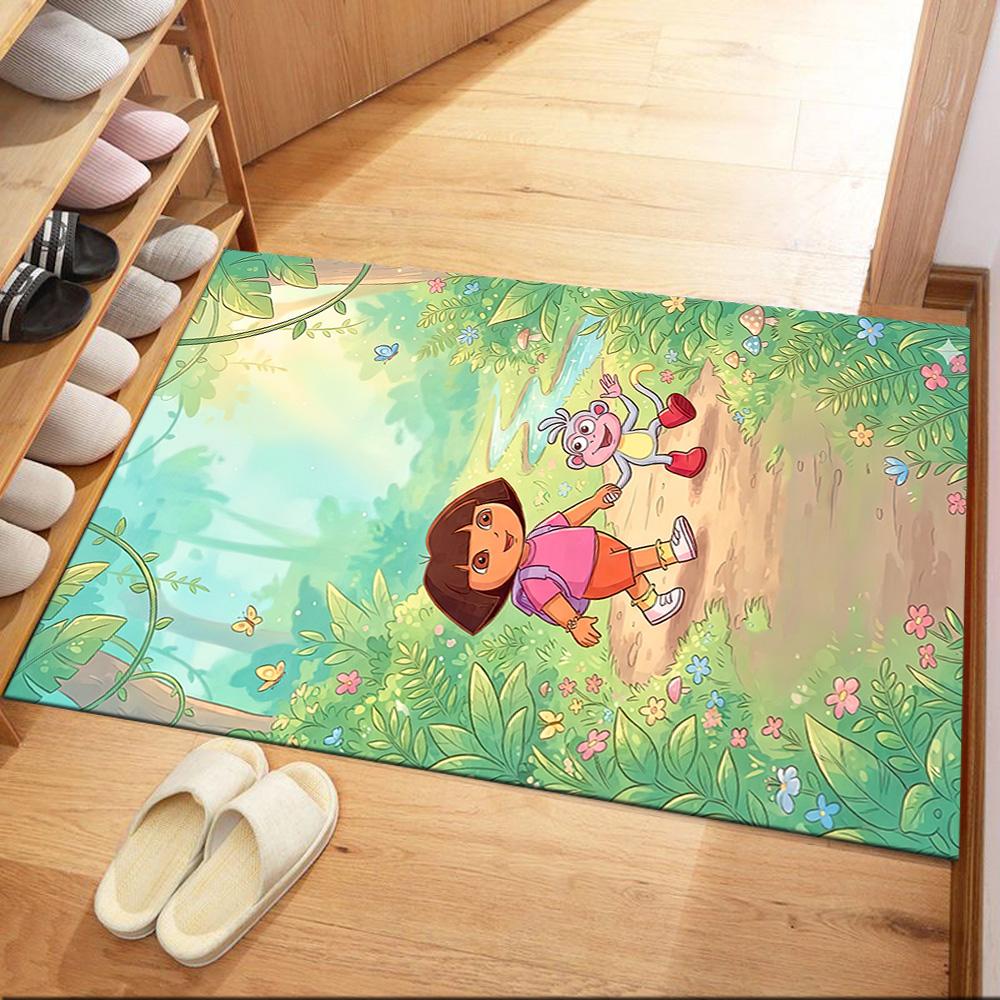 Dora Explorer Area Rug Perfect for Study room Dining Room Dormitory Living Rooms Antislip Carpet Anime Office Decor Birthday/Christmas Gift