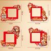 Creative Design Spring Festival Decoration Waterproof Sticker Removable Sticker Wall Sticker Flocking Fabric New Style