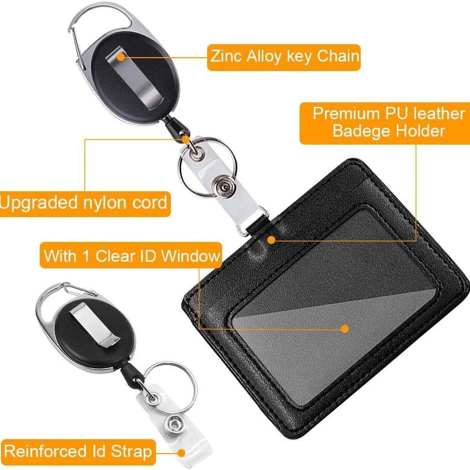 Популярный ПУ держатель для ID-карты с ланьярдом для сотрудников