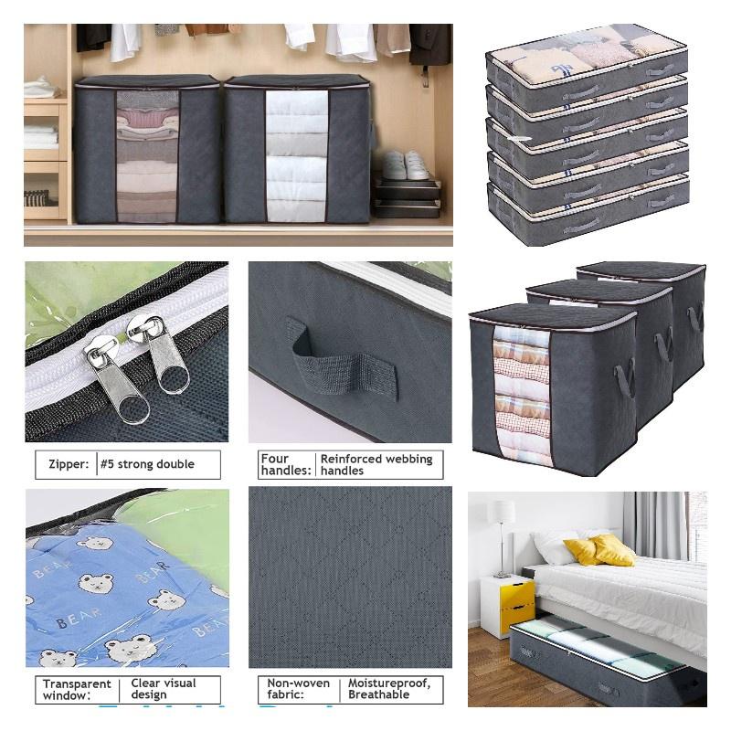 Durable Non-woven Fabric Bedside Storage Box For Clothing And Other Miscellaneous Items