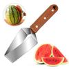 Watermelon Cutter Stainless Steel Melon Cutter Watermelon Slicers Wood Handle Efficient Fruit Cutting Tools