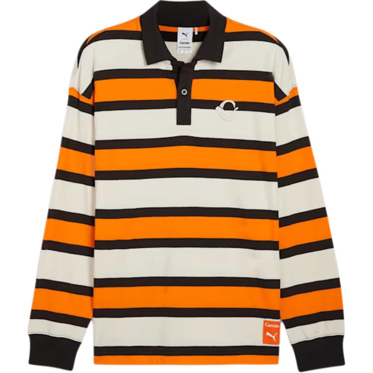 Puma Футболка с длинным рукавом в полоску от X Carrots Collaboration Squad, унисекс, цвет оранжевый, белый 627444-45