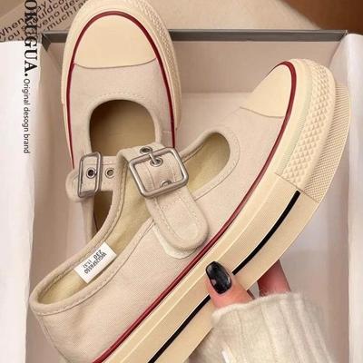 Кеды женские 2025 лето питахайя выбеленный деним пряжка корейская версия прилив студенческие кеды на платформе ins прилив и легкие