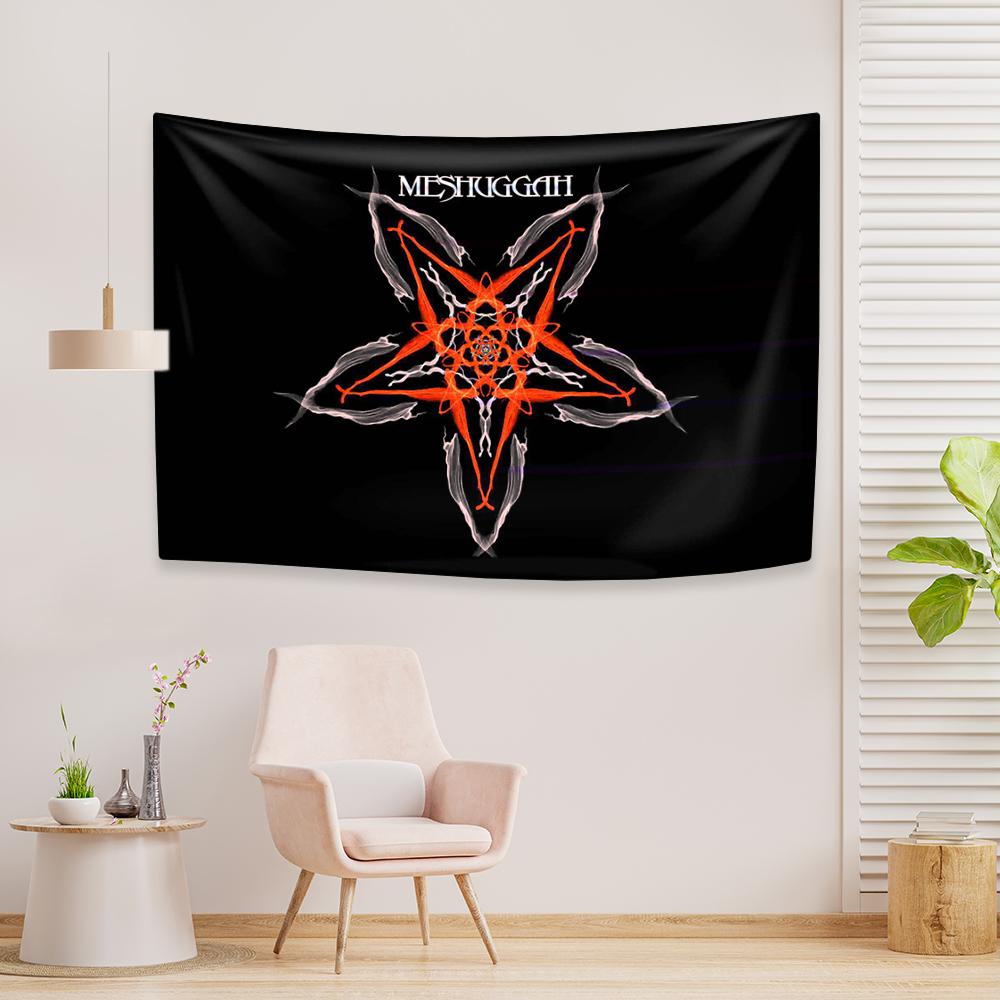 Шведская метал-группа Гобелен Meshuggahs Prints Домашний декор Настенное покрытие Ткань Фон для общежития Концертный баннер