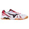 Mizuno Wave Medal 5 Нескользящие Прочные Дышащие Низкие Тренировочные Кроссовки Унисекс Белые Красные 81GA151509