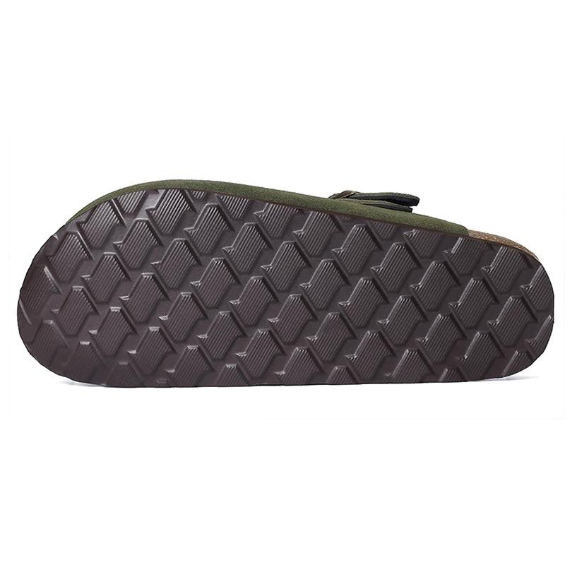 Fashion Smile New Cow Suede Women's Potato Shoes With Adjustable Strap Cork Insole Mules Outdoor Unisex Clogs Slippers With Arch Support