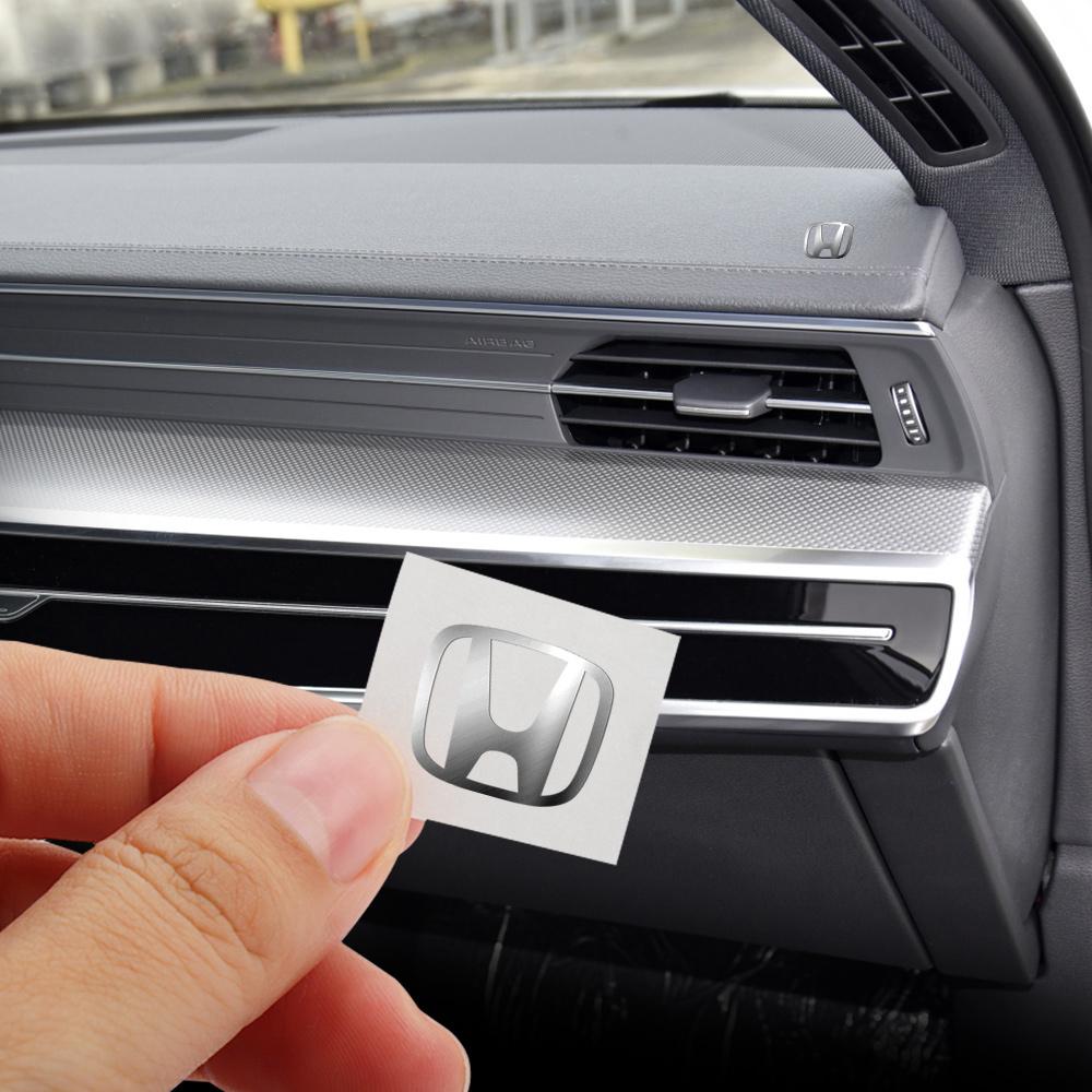 Car Styling 3D Nickel Emblem Interior Stickers Auto Decoration For Honda Civic Fit Jazz Accord Pilot CRV Odyssey Passport City SV0