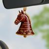 Yousheng Merry Christmas Horse Bell Decoration Home Office Holiday Party Xmas Tree Horse Shape Bell Eyes Hanging Ornament Horse Lover Gift