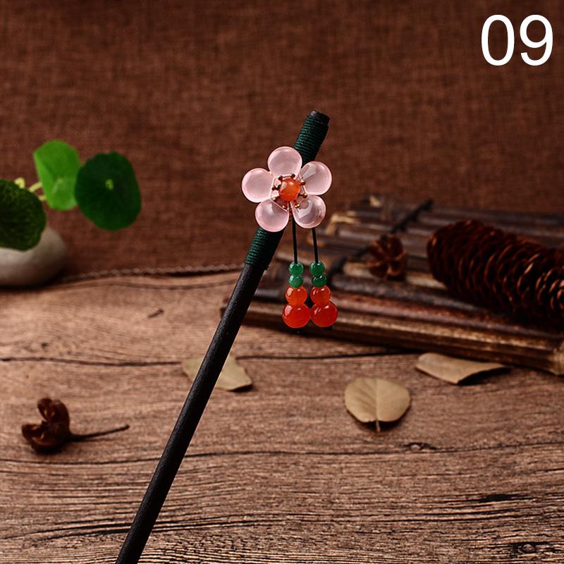 1PC Women's Hair Jewelry Wooden Hairpins Hair Stick Tassel Pendant Headdress Headwear Hair Clips