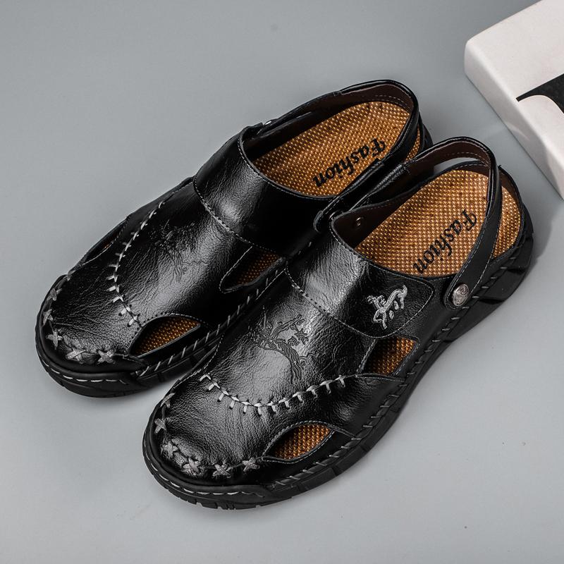 38-50 Мужские сандалии ручной работы Сандалии для активного отдыха Кожаные сандалии Пляжная обувь Походные сандалии для активного отдыха из кожи