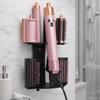No Drill Curling Iron Storage Holder Non-slip Space Saving Hair Dryer Stand Wall Mounted/Desktop Hair Tool Organizer Bathroom