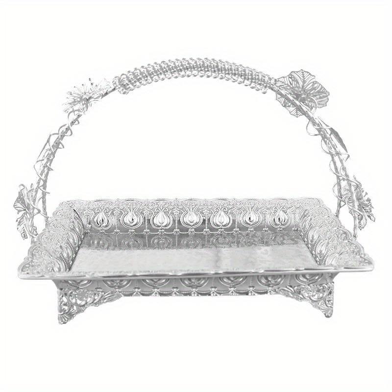 Хлеб Фрукты Еда Завтрак Корзина для пикника Кухонная корзина для хранения в европейском стиле Фруктовая тарелка Хлебная тарелка Золото Серебро Роскошные фрукты