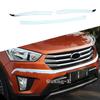 Хромированная накладка на бампер двигателя для Hyundai Creta IX25 2014 2015 2016 2017 2018 Декоративная решетка радиатора передняя гоночная Рамка решетки 3 шт.