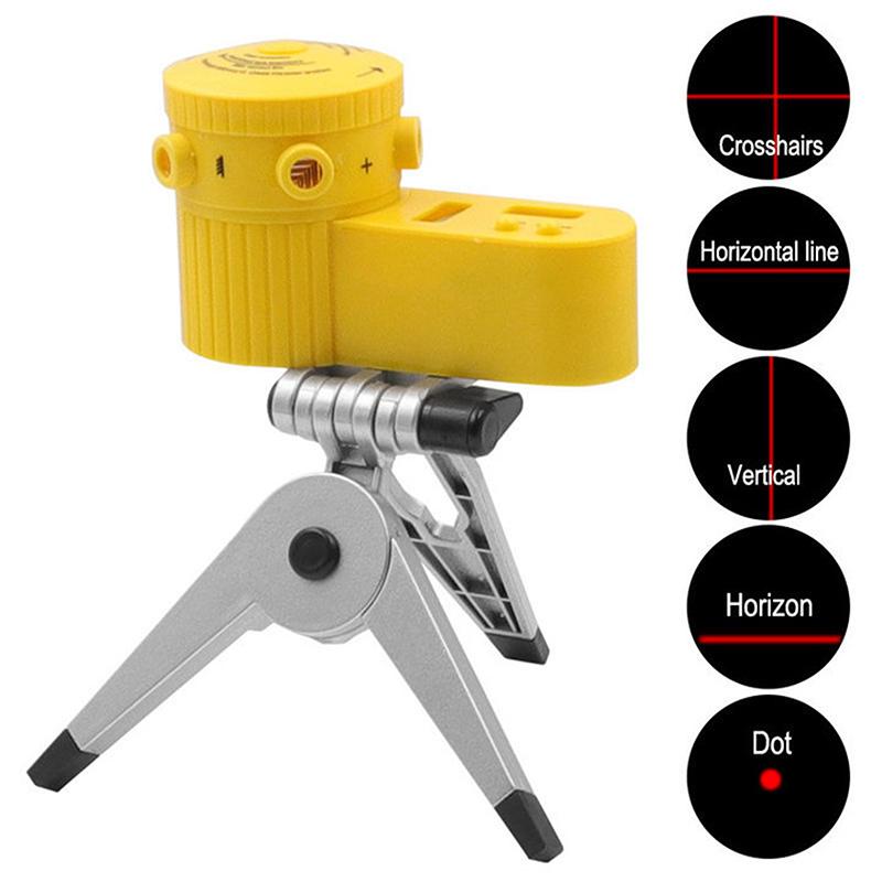 4 In 1 Laser Level Multifunction Household Level Ruler Measuring Laser Ruler With Rotate Tripod Ertical Horizontal Level Tools