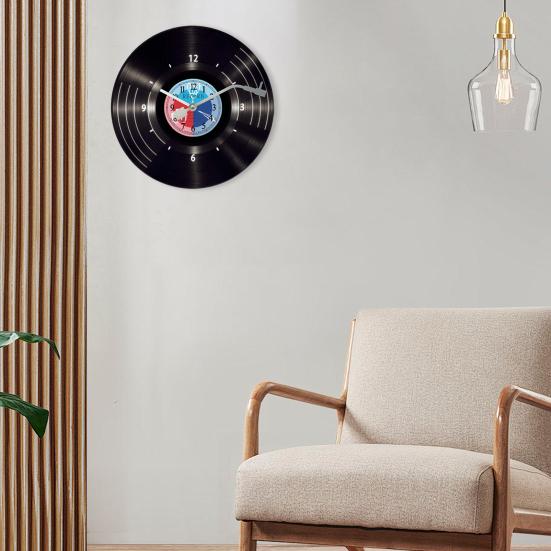 Настенные часы с виниловыми пластинками, высокая точность, тихая работа, питание от батареек, музыкальная комната