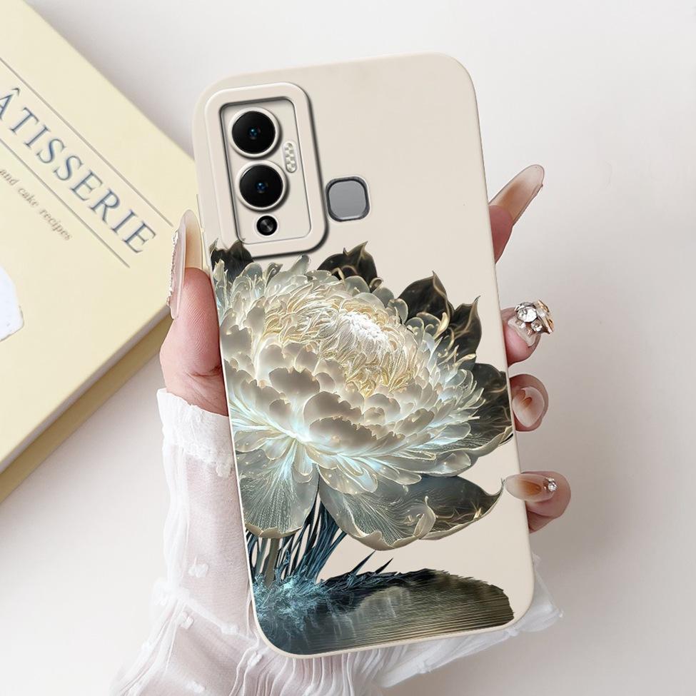 For Infinix Hot 12 Play Case Silicone Cute Fashion Butterfly Love Painted For Cover Inifnix Hot 12 Play Phone Case X6816 X6816C
