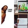 Christian Sticker Spoof Emblem Styling Motorcycle Bumper Label Laptop Jesus: I Saw That! DIY Skateboard Emblem IgPopular