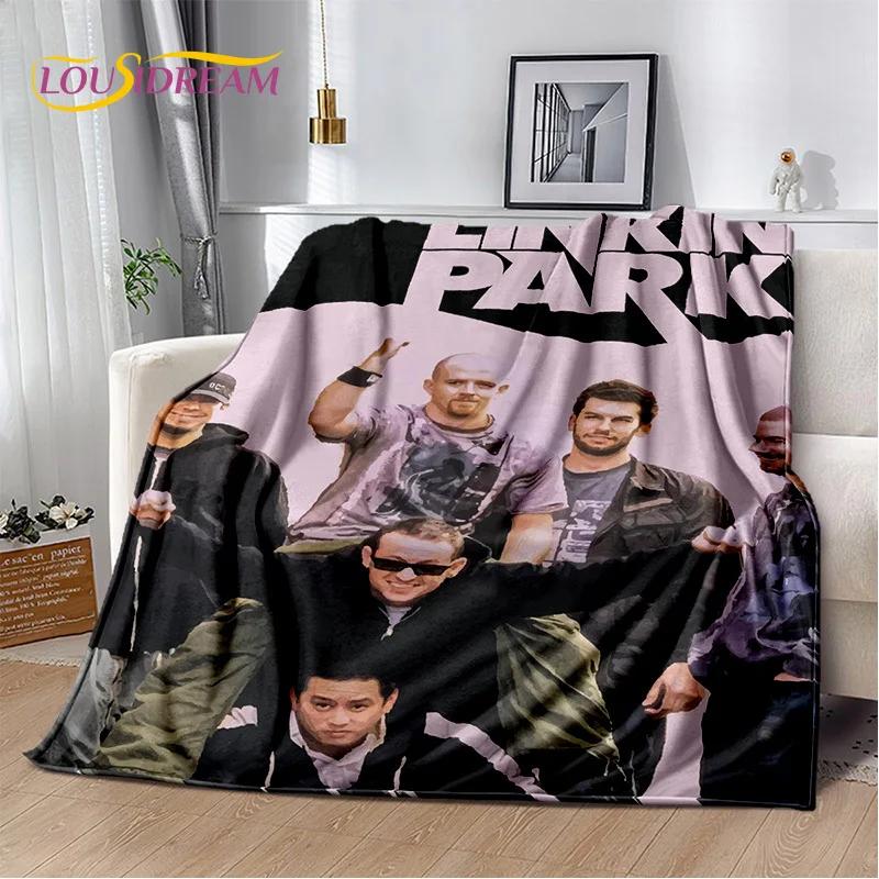 Retro Rock Band 3D L-Linkin Park Soft Flannel Blanket for Beds Bedroom Sofa Picnic,Throw Blanket for Cover Outdoors Leisure Gift