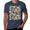 Funky Mid Century Modern Circles Gold Silver Black White TShirt Plus Size Basic Short Sleeve Top