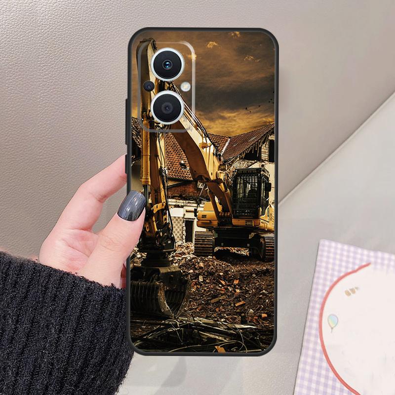 Excavator Funda For OPPO Reno 10 11 12 13 14 Pro 8 7 Lite 11F 12F 13F 14F OPPO Find X8 X5 X6 X9 Pro Case