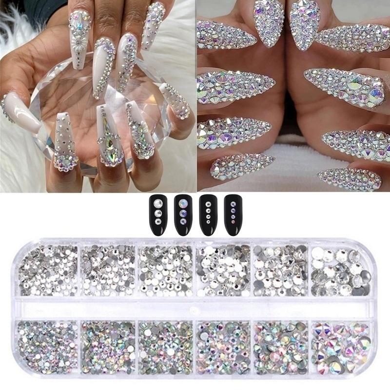 Женская мода Crystal AB Стразы для дизайна ногтей Драгоценные камни, инструменты для дизайна ногтей для ногтей, ремесло