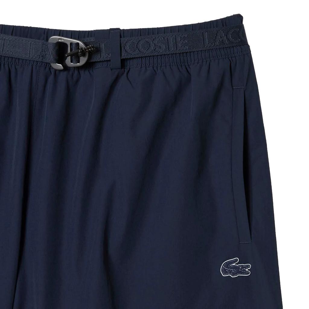 Lacoste Mens Stripe Quick Dry Logo Swimming Trunks