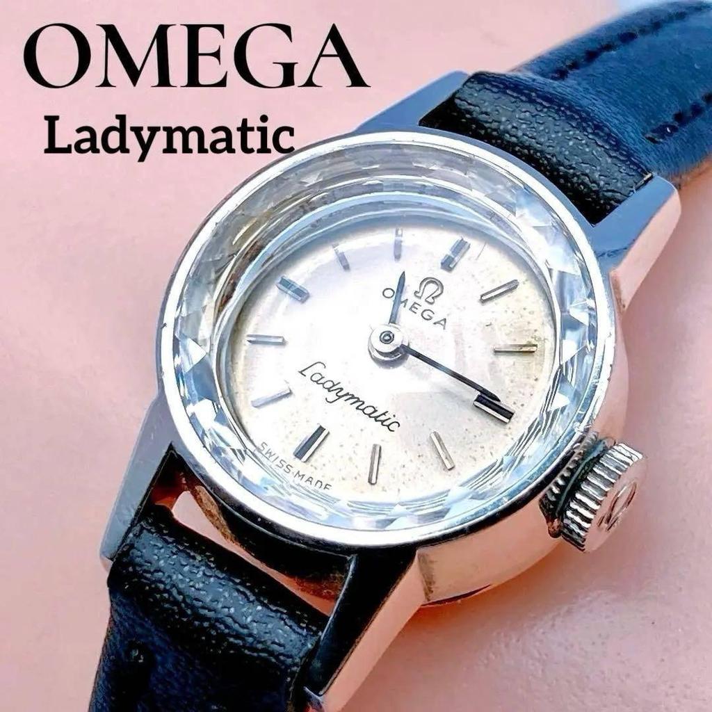 Б/У [Рабочий экземпляр] OMEGA Ladymatic Часы с ручным заводом Граненое стекло Новый ремешок Omega Ручные часы Ladymatic Винтаж