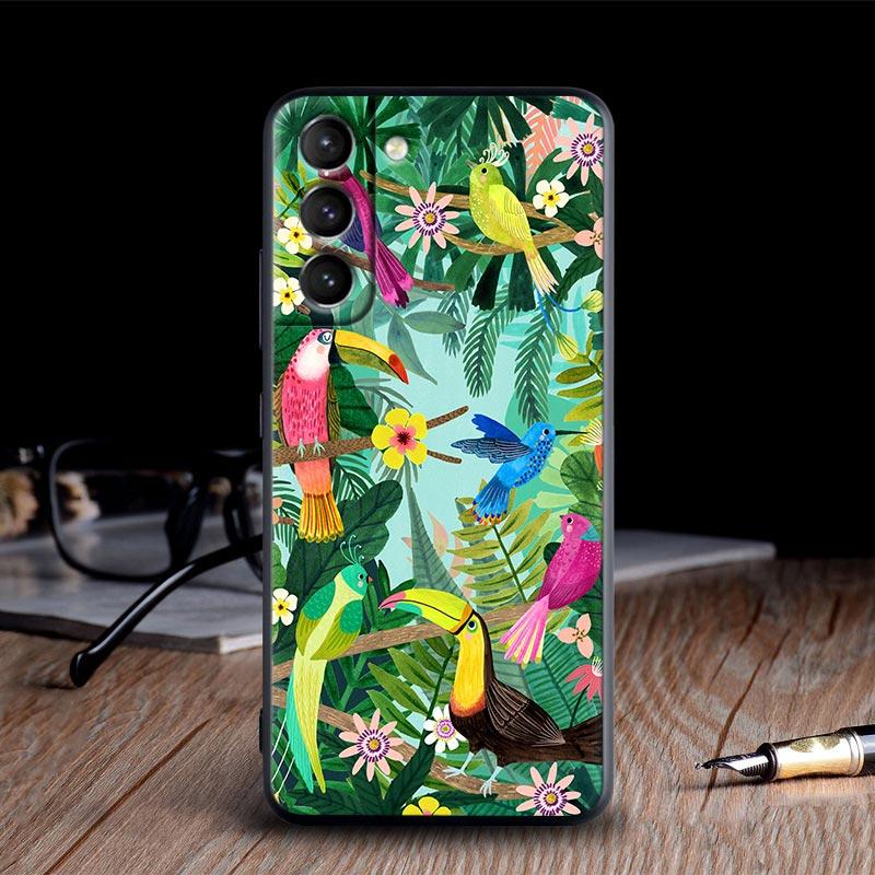 Оригинальные чехлы с принтом леопарда и животных джунглей для Galaxy S24 Ultra Funda Samsung S21 S23 FE S20 S22 Ultra S10 Plus Мягкий чехол