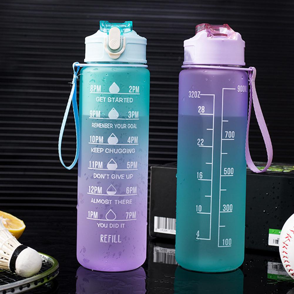900 мл матовая бутылка для воды, уличный спортивный дорожный тренажерный зал, бутылки для питья, чайник