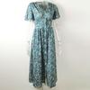 Fashion Women Summer Flower Printed Dress Elegant Short Sleeve Dresses V-Neck Lace-up Sundress Short Sleeve Dress 28113