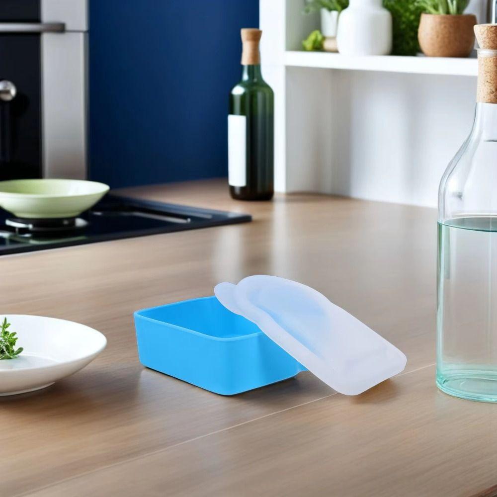 Toast Shaped Silicone Sandwich Box Airtight Food Container BPA Free Portable Lunch Box For Travel