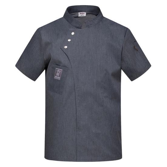 Униформа для общественного питания, шикарная кухонная одежда с короткими рукавами, рубашка официанта, дышащая рубашка унисекс, униформа шеф-повара, кухонная одежда