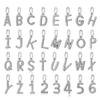Original 925 Sterling Copper Charms A-Z Letters Alphabet Numbers Pendant Beads Fit Brand Bracelets Necklaces Women DIY Zircon