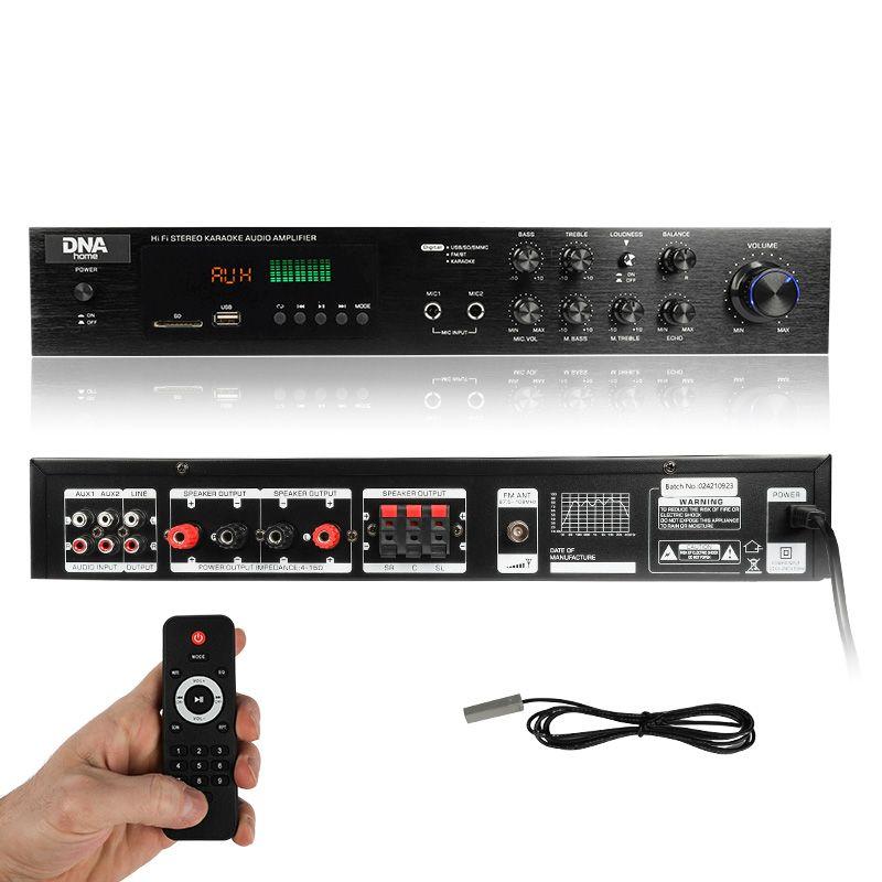 Dna Ampli 5.0 Стерео Усилитель Звука Hifi Bluetooth USB SD FM AUX Пульт ДУ