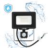 LED floodlight 20W 4000K IP65 black with motion sensor