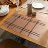 Table Placemat Plaid Print Table Mat Washable Heat Resistant Heat Resistant Placemat