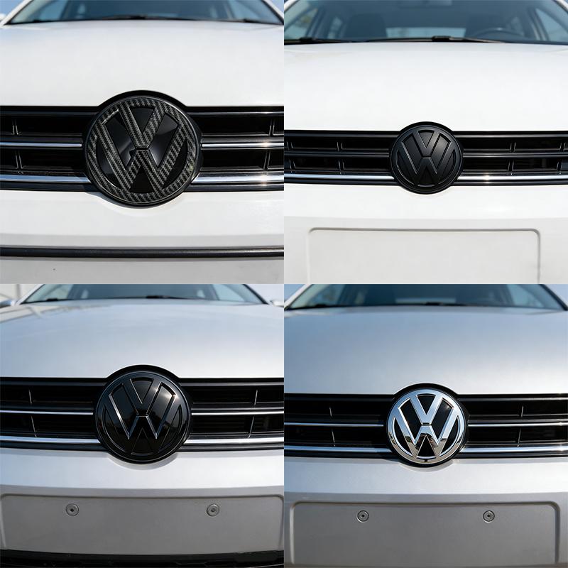 119mm 111mm ABS Car Front Grille Badge For VW 6C0853600 Volkswagen Polo 2014-2018 Rear Trunk Emblem Lid Logo Sticker Accessories ME2