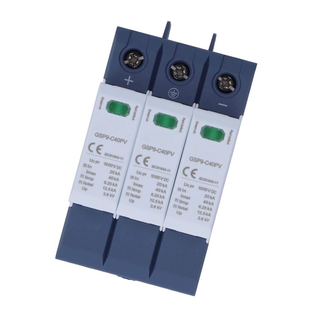 Устройство защиты от перенапряжения 40KA 3P SPD Фотоэлектрический протектор Установка на DIN-рейку DC 1000V