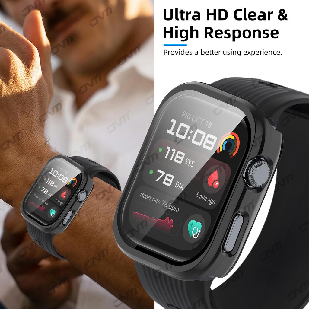 Case for Huawei Watch D2 Tempered Glass Screen Protector & Hard PC Protective Bumper Anti-scratch Cover Accessories