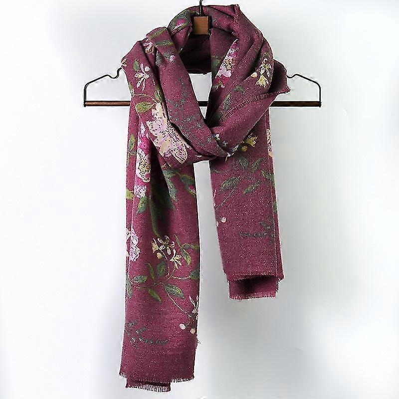 Fringed imitation cashmere women's fall winter scarf blanket wrap shawl stole warm soft