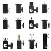 Live Broadcast Photography Light Stand Adapter – 1/4" Screw Tripod Bracket for Background and Horizontal Pipe Conversion.