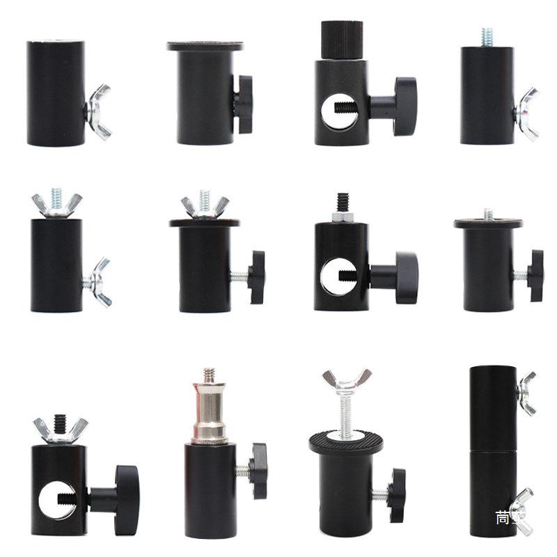 Live Broadcast Photography Light Stand Adapter – 1/4" Screw Tripod Bracket for Background and Horizontal Pipe Conversion.