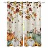 День благодарения Осенний эвкалиптовый затемняющие шторы для гостиной спальни оконные шторы жалюзи