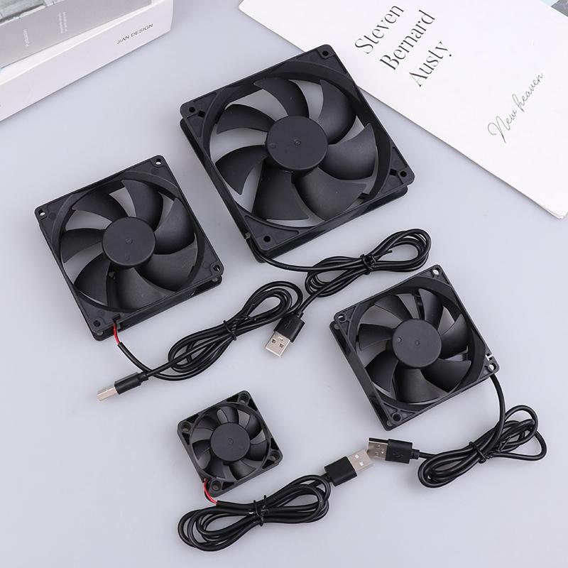 5V Бесщеточный Охлаждающий Вентилятор Usb Вентилятор для Роутера Корпус для Компьютера Охлаждающий Корпус для ТВ-Бокса 50 мм 80 мм 90 мм 120 мм ПК DIY Кулер Настольный Вентилятор