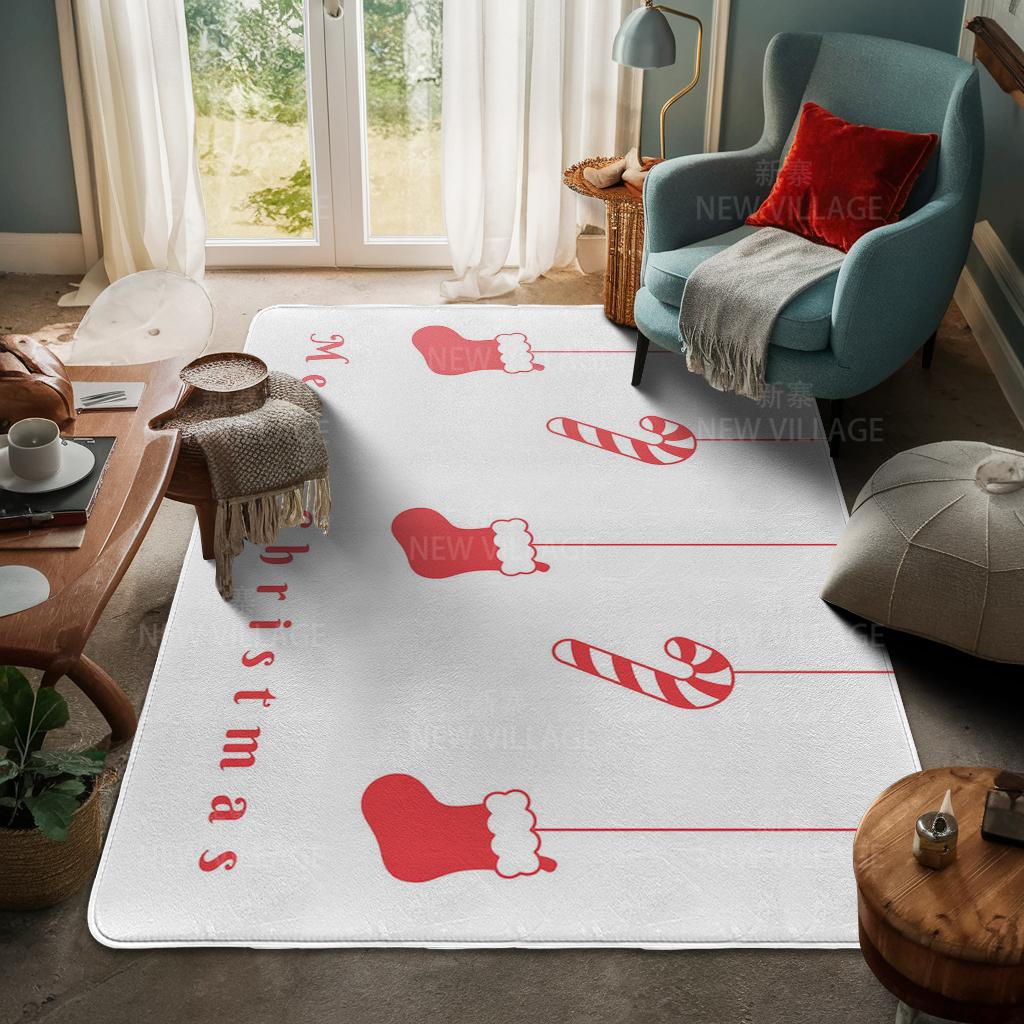 Ковер у входа в дом Домашний коврик у двери Гостиная Ванная Комната Ноги ванная комната Нескользящие коврики с водопоглощением для ванной Счастливого Рождества зима