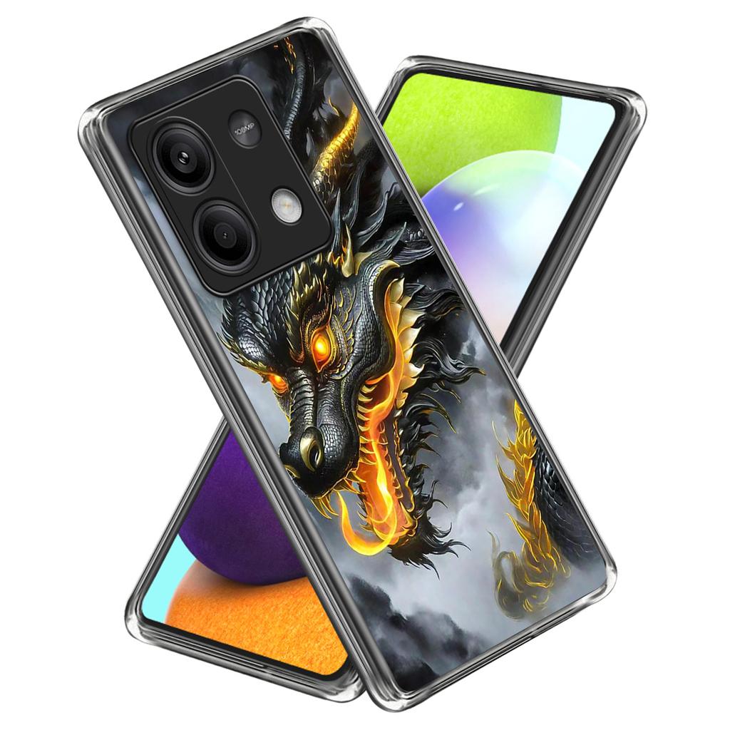 Чехол для Xiaomi Redmi Note 13 5G, амортизирующий ТПУ с принтом