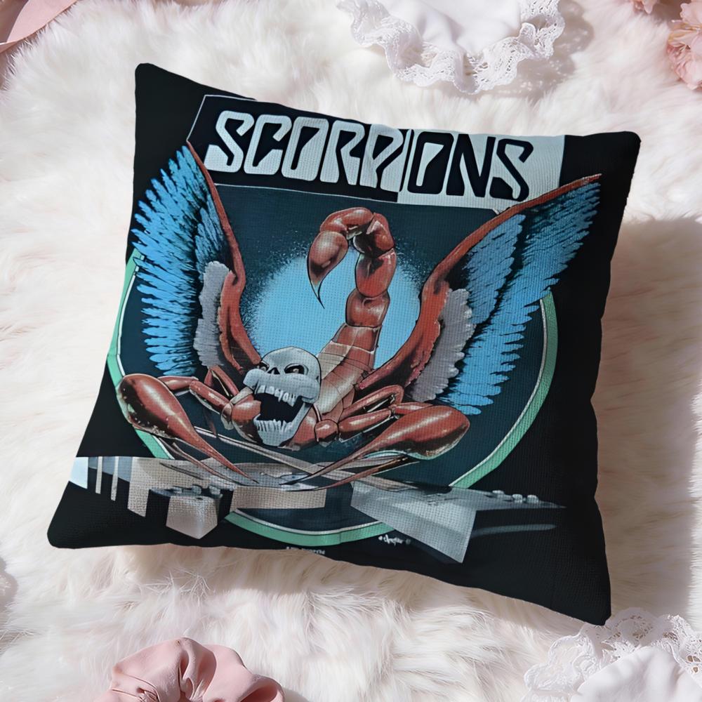 Группа Scorpions горячая Наволочка Премиум Комфорт Двусторонняя Наволочка - Дизайн Два в Одном для Любой Комнаты и Салона Автомобиля
