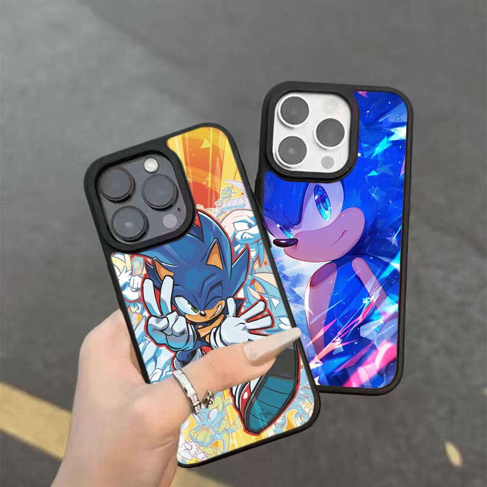 Game S-Sonic Movie Anime PC+TPU Shockproof Protective Phone Case For IPhone17 14 15 16 Pro Max 13 12 11 17 Air