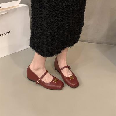 Внутреннее увеличение роста черные повседневные одинарные туфли женская обувь 2025 новая весна и осень французские Мэри Джейн с юбкой вечерние туфли