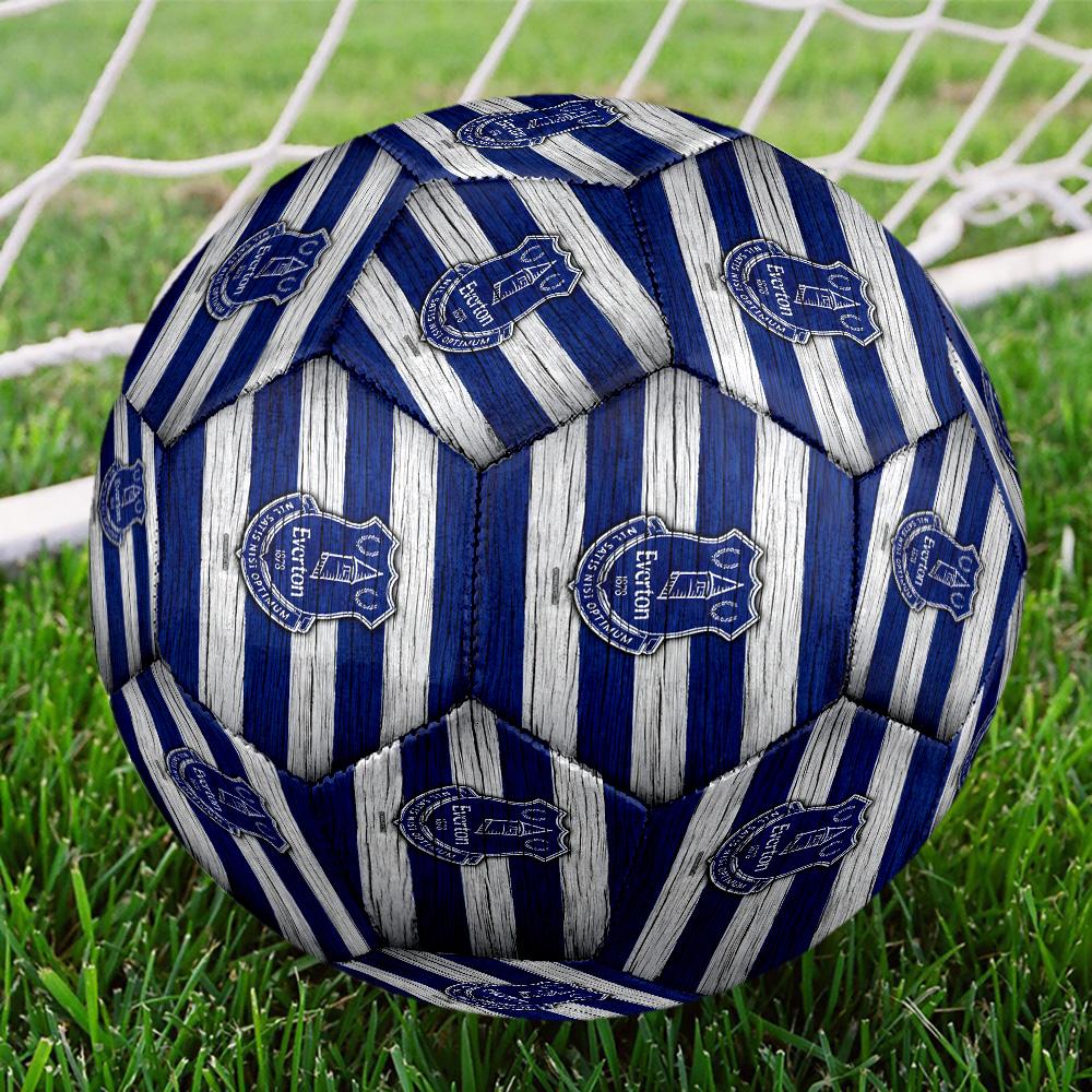 Ever-ton Football Club Crest Printed Size 5 Soccer Balls, High-Quality, Anti-Slip, Protective Football, A Unique Gift , Birthdays, Christmas Gifts